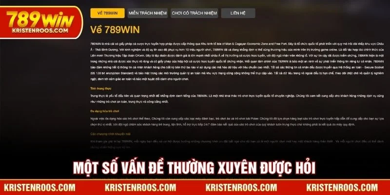 789WIN ⚡ Trang Chủ 789WIN Mới Nhất ✔️ Đăng Ký +88K 23 Một số vấn đề thường xuyên được hỏi tại 789WIN